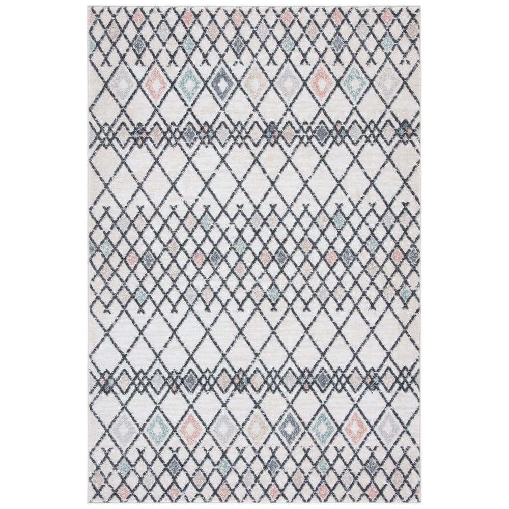 Ivory Elegance 4' x 6' Hand-Knotted Synthetic Rectangular Rug
