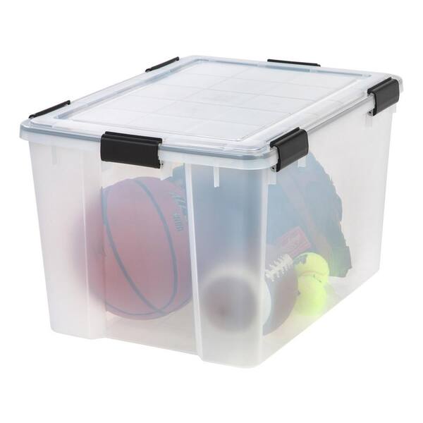 IRIS USA 4Pack 30qt WEATHERPRO Airtight Plastic Storage Bin with Lid and  Seal and Secure Latching Buckles