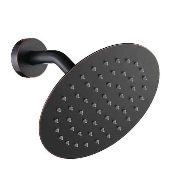 1-Spray Pattern with 1.75 GPM 8 in. Wall Mount Rain Fixed Shower Head in Oil Rubbed Bronze