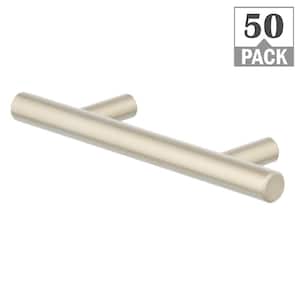 Stainless Bar 3 in. (76 mm) Champagne Classic Cabinet Pull (50-Pack)