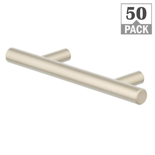 Everbilt Stainless Bar 3 in. (76 mm) Champagne Classic Cabinet Pull (50-Pack)