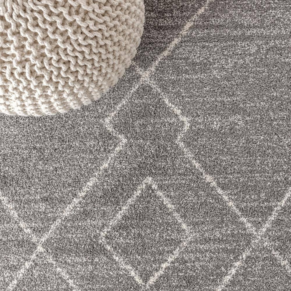 Modern Vintage Moroccan Beni Souk 3x5 Rug in Gray and Cream