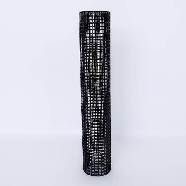 Tunearary 24 in. x 600 in. 21-Gauge 1/4 in. Black PVC Hardware Cloth Black Welded Wire Fence Poultry-Netting Cage-Home Improvement