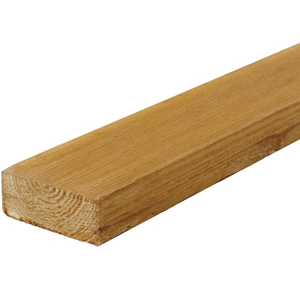 Alta Forest Products 2 in. x 4 in. x 8 ft. Rainier Brown Stained Douglas Fir Fence Rail