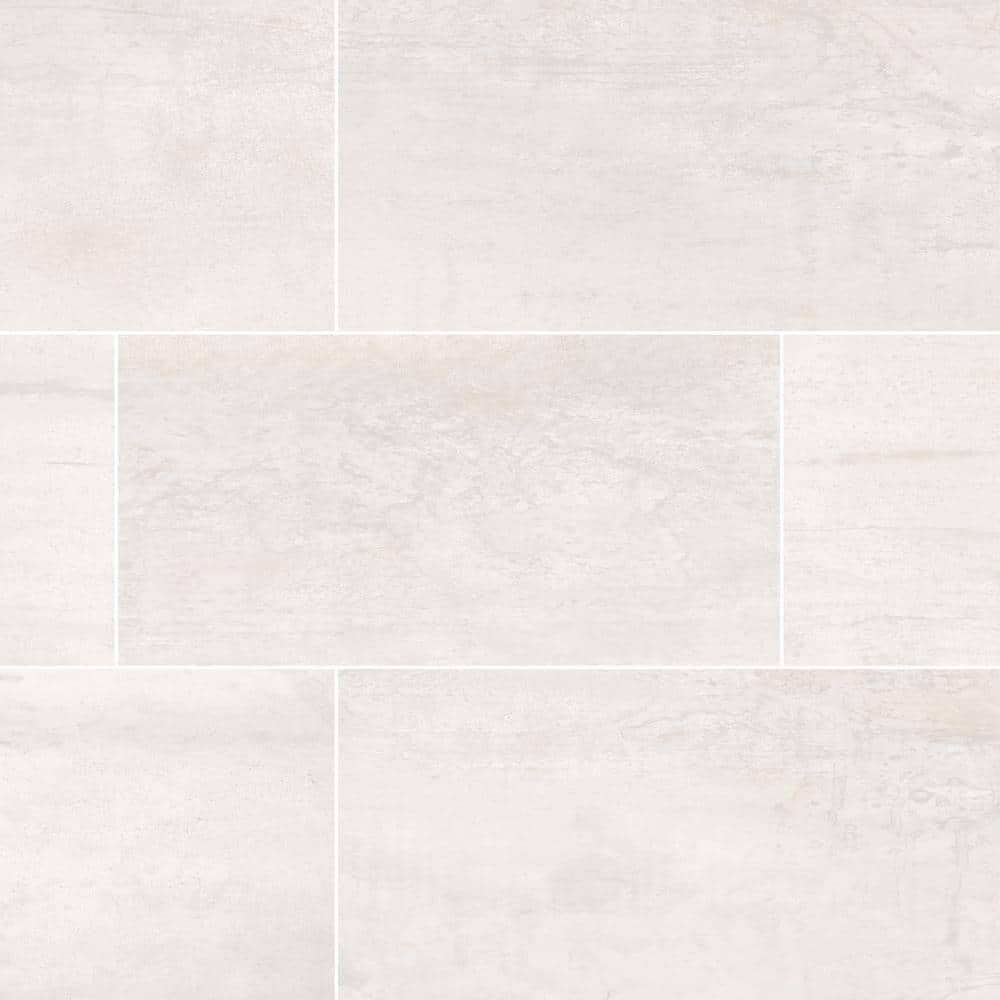 Metallic Blanche 24 in. x 48 in. Matte Porcelain Stone Look Floor and Wall Tile (40 cases/640 sq. ft./Pallet) price history on PriceWatchPro