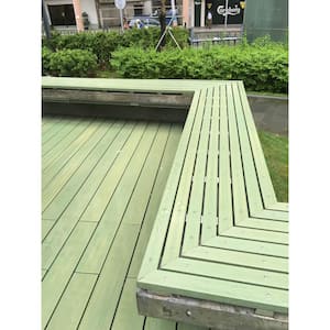 UltraShield Naturale Magellan 1 in. x 6 in. x 8 ft. Irish Green Solid with Groove Composite Decking Board