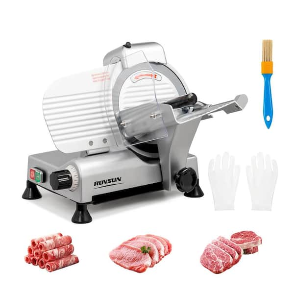 240-Watt 10 in. Carbon Steel Blade Manual Commercial Meat Slicer Machine