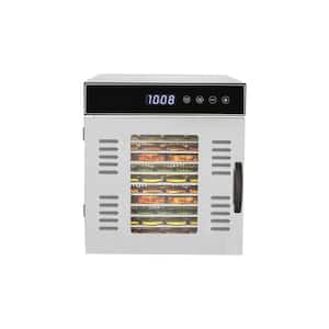 Electric 14-shelf Stainless Steel Trays with Digital Timer and Temperature Control, 1000-watt, Silver