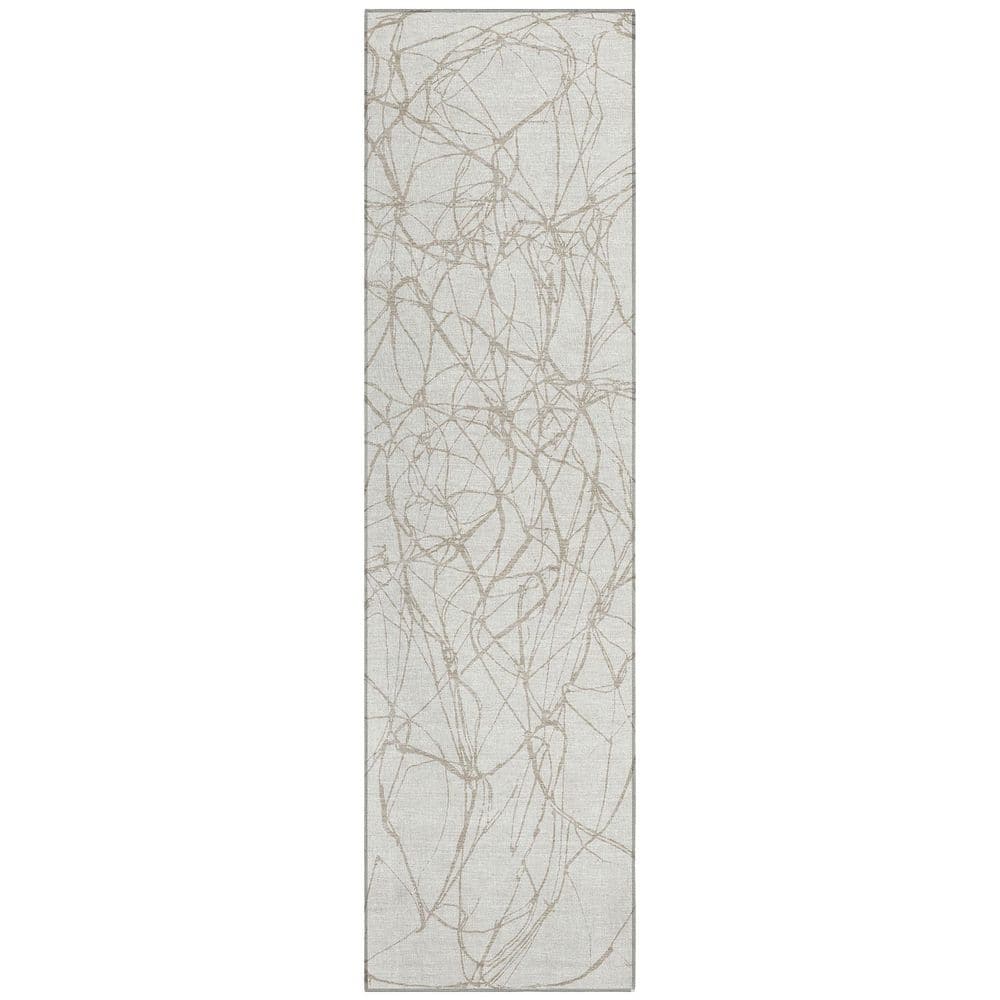 Chantille Machine Washable Indoor/Outdoor Abstract ACN2826 Ivory 2 ft. x 7 ft. Runner Rug price history on PriceWatchPro