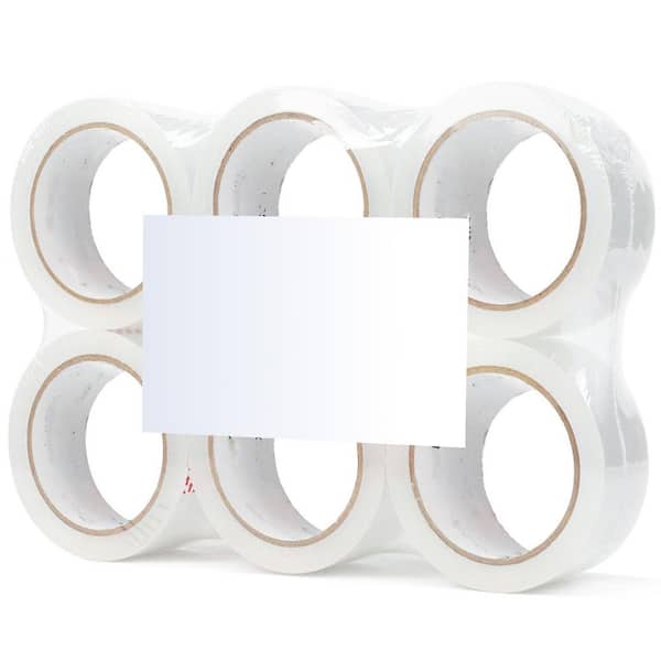 6-Pack Silent Packing Tape 2.4 mil x 1.88 x 55 yds. Heavy Duty Noiseless Tape for Quiet Packing Shipping Storage
