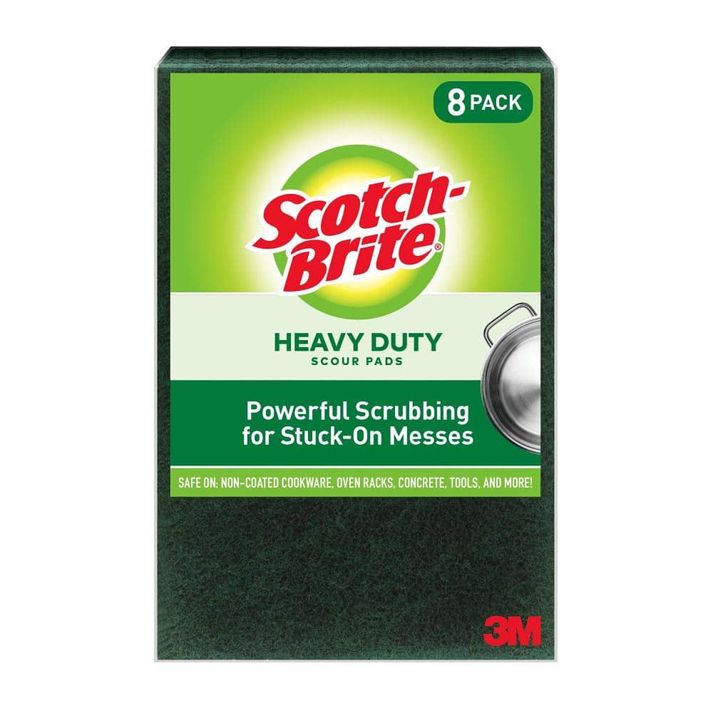 Scotch-Brite Commercial Size Heavy-Duty Scour Pad (8-Pack) 220-8