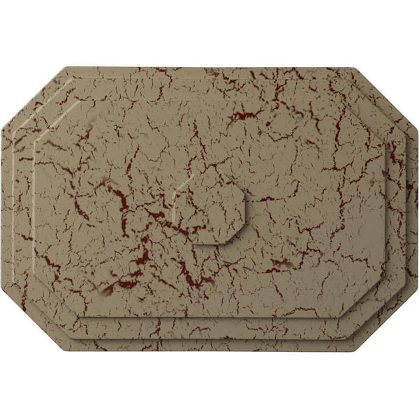 25-1/4 in. W x 17-1/4 in. H x 1-3/4 in. Felix Urethane Ceiling Medallion, Hand-Painted Gobi Desert Crackle