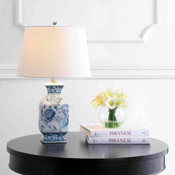 Mayson 24 in. Blue/White Table Lamp
