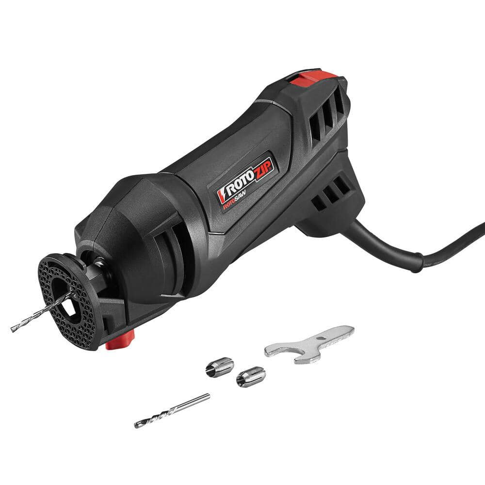 Rotozip 5.5 Amp Corded 1/4 in. Rotary RotoSaw Spiral Saw Tool Kit with Accessories  SS355-10 The Home Depot
