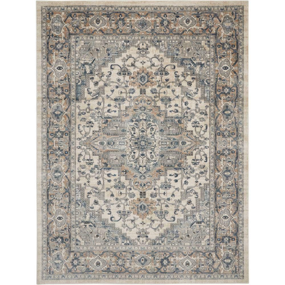 Concerto Ivory/Grey 7 ft. x 10 ft. Center medallion Traditional Area Rug price history on PriceWatchPro