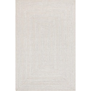 Rowan Braided Texture Ivory Doormat 3 ft. x 5 ft. Indoor/Outdoor Area Rug