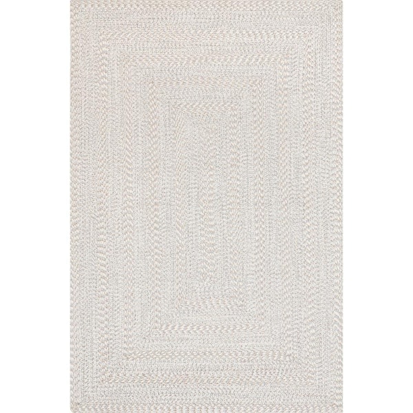 nuLOOM 9 x 12 Ivory Indoor Solid Area Rug in the Rugs department