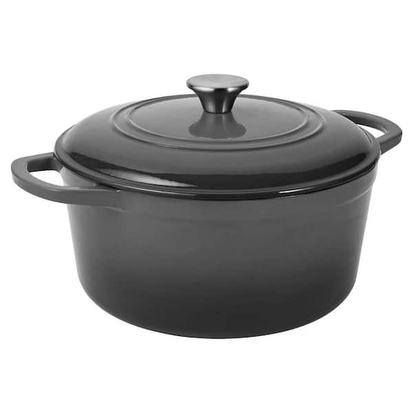 6 qt. Enameled Cast Iron Dutch Oven with Lid in Grey