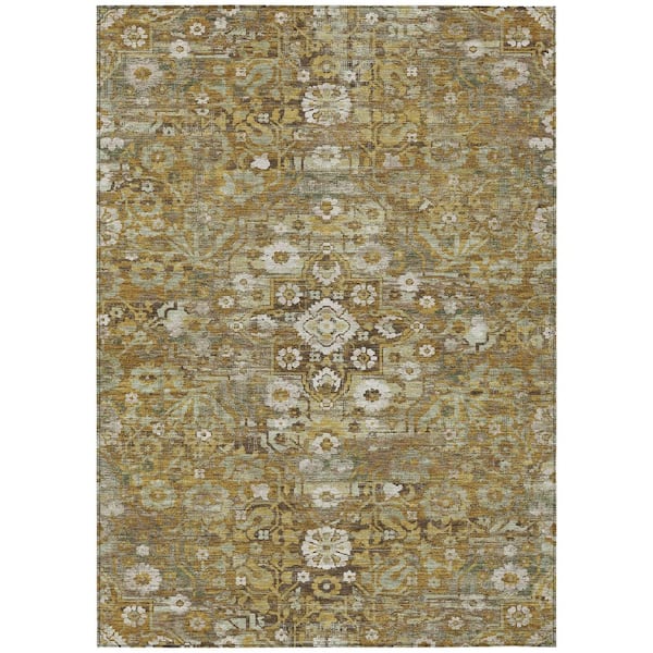 Chantille Machine Washable Indoor/Outdoor Abstract ACN2782 Walnut 5 ft. x 7 ft. 6 in. Area Rug