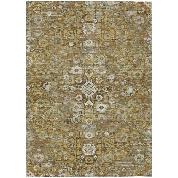 Chantille Machine Washable Indoor/Outdoor Abstract ACN2782 Walnut 9 ft. x 12 ft. Area Rug