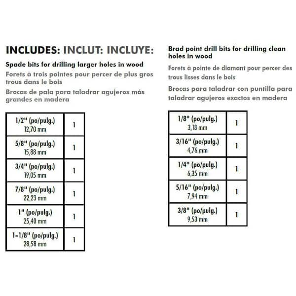 Wood Drilling Set (11-Piece)