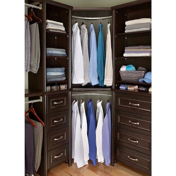 Impressions 28 in. W Chocolate Corner Shelf Kit