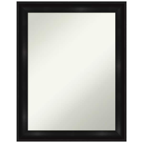 Amanti Art Grand Black Narrow 22 in. H x 28 in. W Framed Non-Beveled Wall Mirror in Black