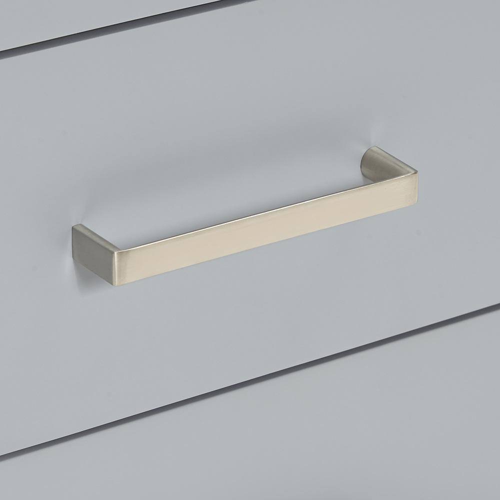 Gray Solid Wood Single Freestanding Bathroom Vanity Base