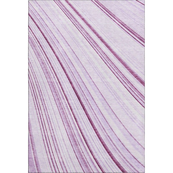 Addison Rugs Mayfield Premium Machine Washable Abstract AMF981 Lavender 10 ft. x 14 ft. Area Rug