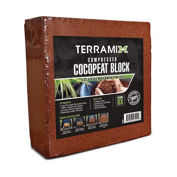 Unbranded Compressed Cocopeat Block