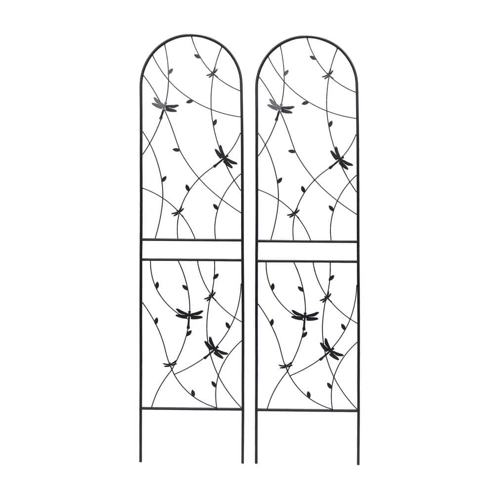 2 Pack 86.7 in. x 19.7 in. Black Metal Garden Trellis, Rustproof Trellis for Climbing Plants Outdoor Flower Support price history on PriceWatchPro