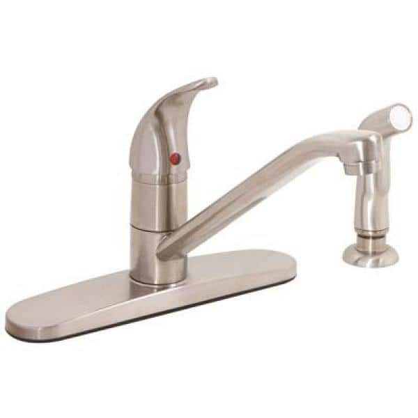 Westlake Single-Handle Standard Kitchen Faucet with Side Sprayer in Brushed Nickel -  Premier, 106170