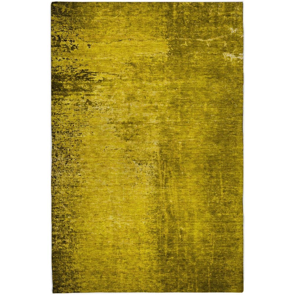 Dream Shag Premium Machine Washable Abstract ADS554 Gold 3 ft. x 5 ft. Area Rug price history on PriceWatchPro