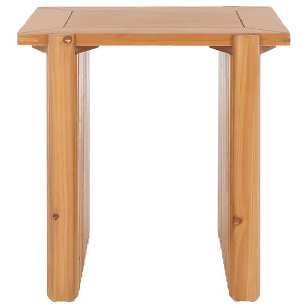 SAFAVIEH Buckley 20 in. Natural Rectangular Wood End Table