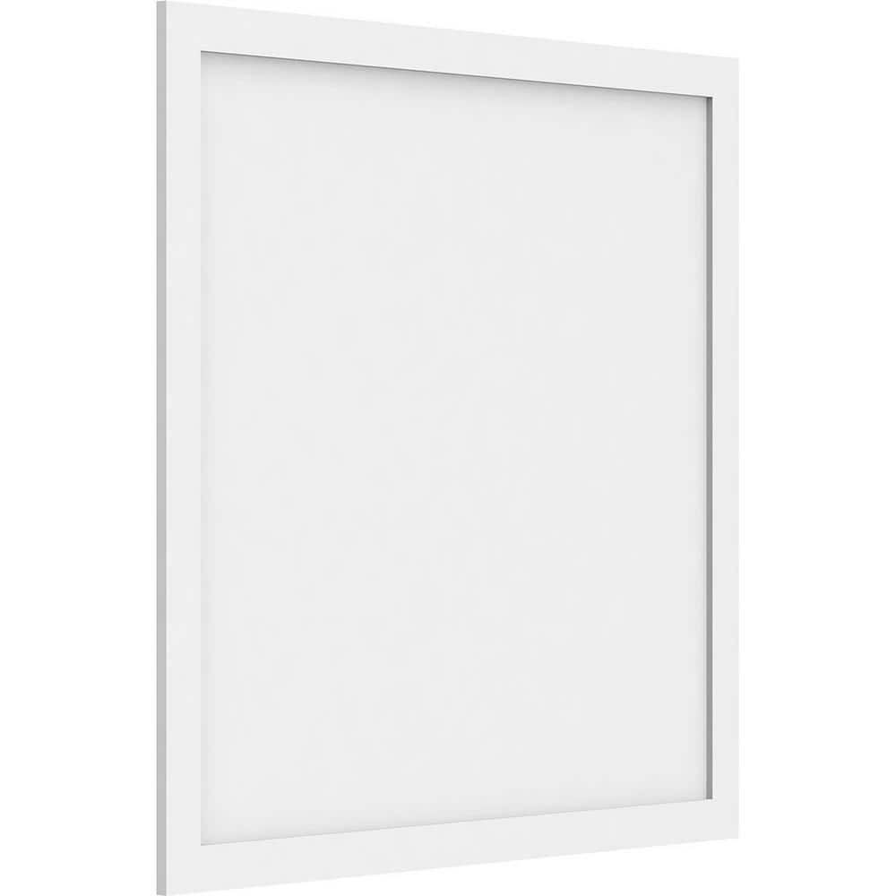 Ekena Millwork 5/8 in. x 3-1/6 ft. x 3-1/6 ft. Cornell Flat Panel White ...