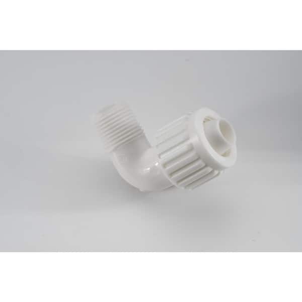 FLAIR-IT 1/2 in. Plastic PEX Compression x 3/8 in. 90-Degree Male Pipe Thread Elbow