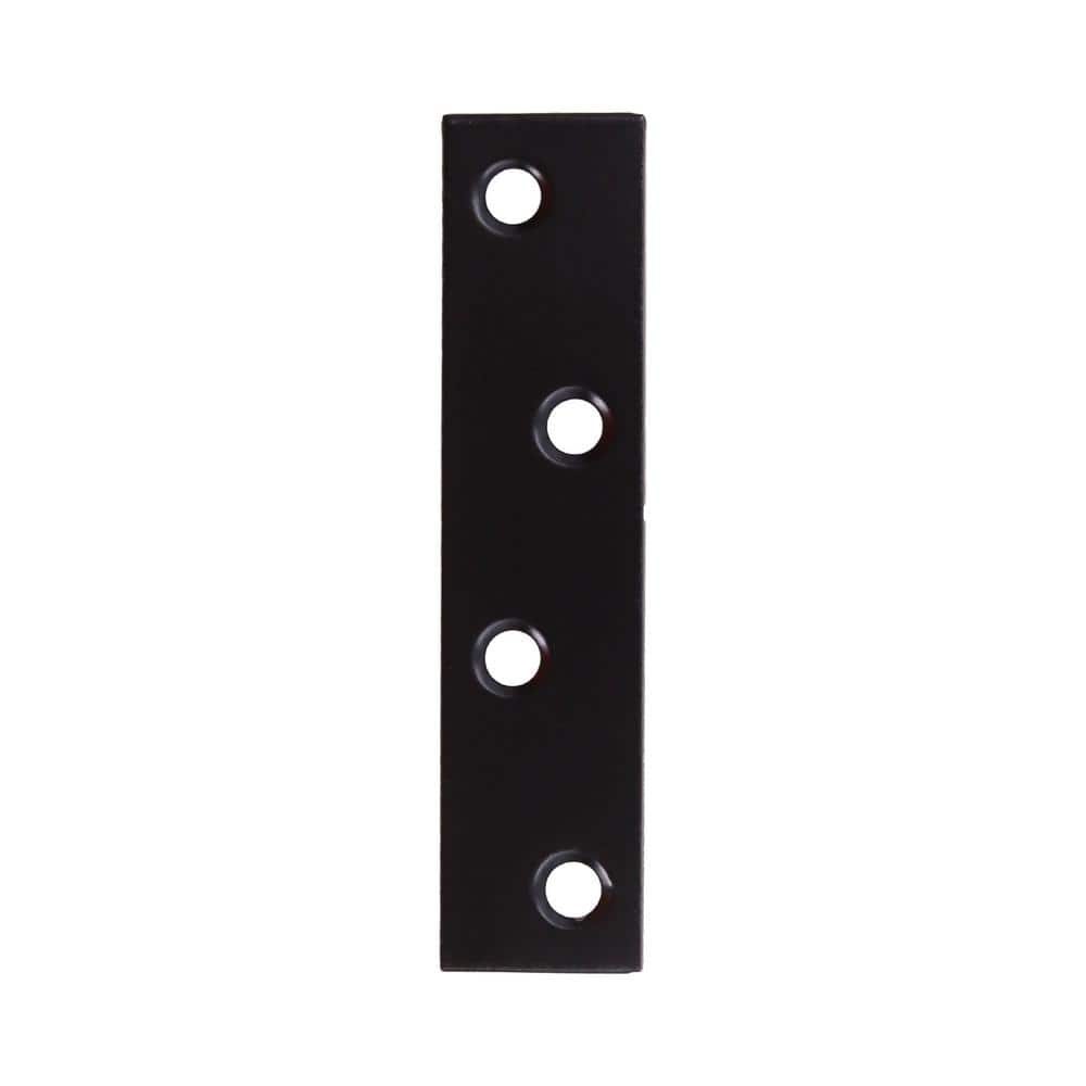 (4-Pack) 3 in. Black Mending Plate