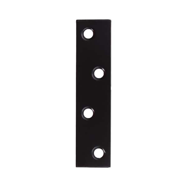 (4-Pack) 3 in. Black Mending Plate
