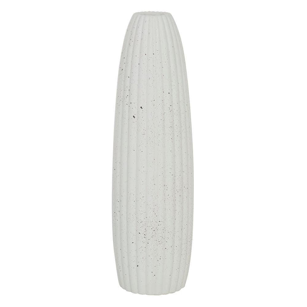 DecMode 18  Speckled White Ceramic Vase