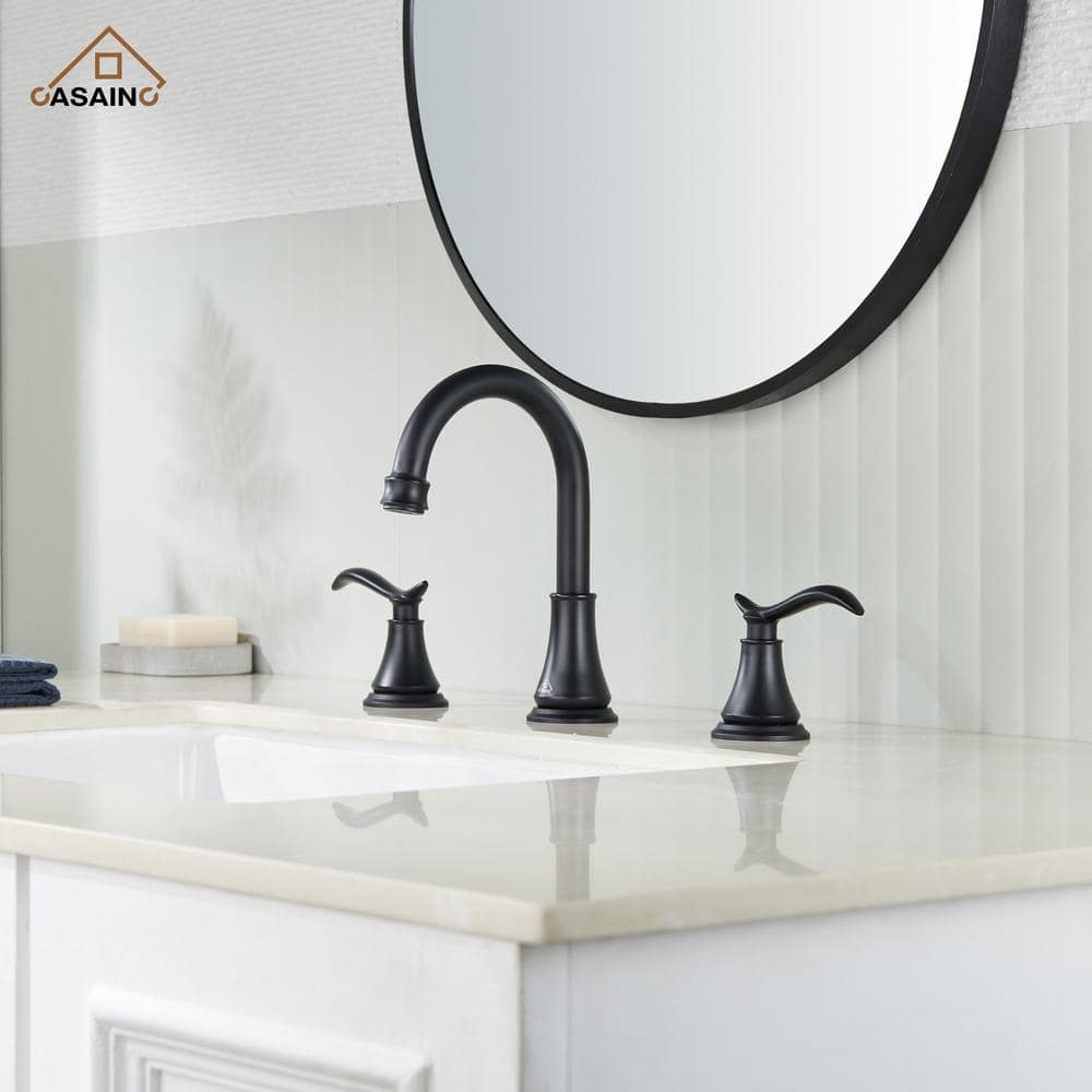 8-inch Widespread Faucet 2-handle Bathroom Faucet with Drain