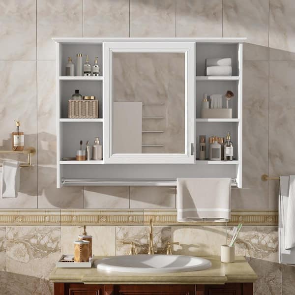 XUJMK 36 in. W x 7 in. D x 29 in. H Bathroom Storage Wall Cabinet