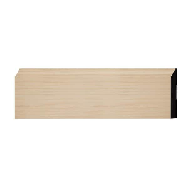 WM620 0.5625 in. D x 4.25 in. W x 6 in. L Wood (Alder) Baseboard Moulding Sample