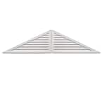 60 in. x 25 in. Triangle Polyurethane Weather Resistant Gable Louver Vent