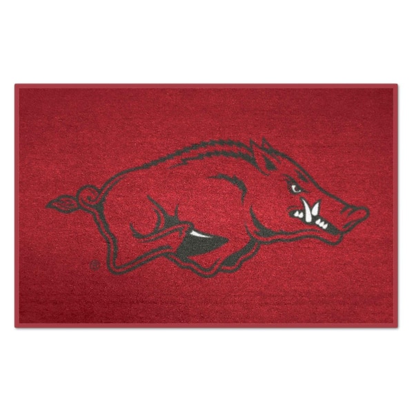 FANMATS NCAA University of Arkansas 19 in. x 30 in. Indoor Starter Door Mat