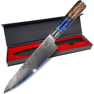8 in. Damascus High Carbon Steel Partial Tang Chef's Knife