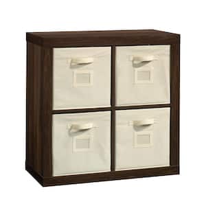 SAUDER Stow-Away Smoked Oak 8-Cube Organizer 421547 - The Home Depot
