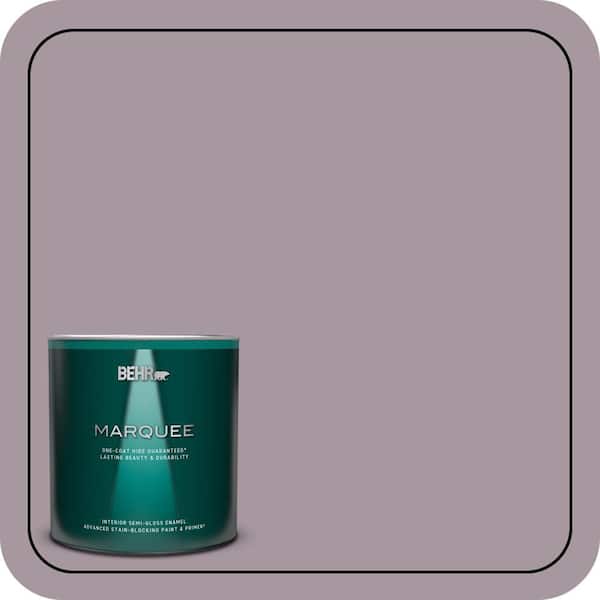 BEHR MARQUEE 1 qt. #N110-3 Fig Preserves One-Coat Hide Semi-Gloss Enamel Interior Paint & Primer