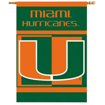 Miami Hurricanes House Flag NCAA Licensed 28" x 40" Briarwood Lane