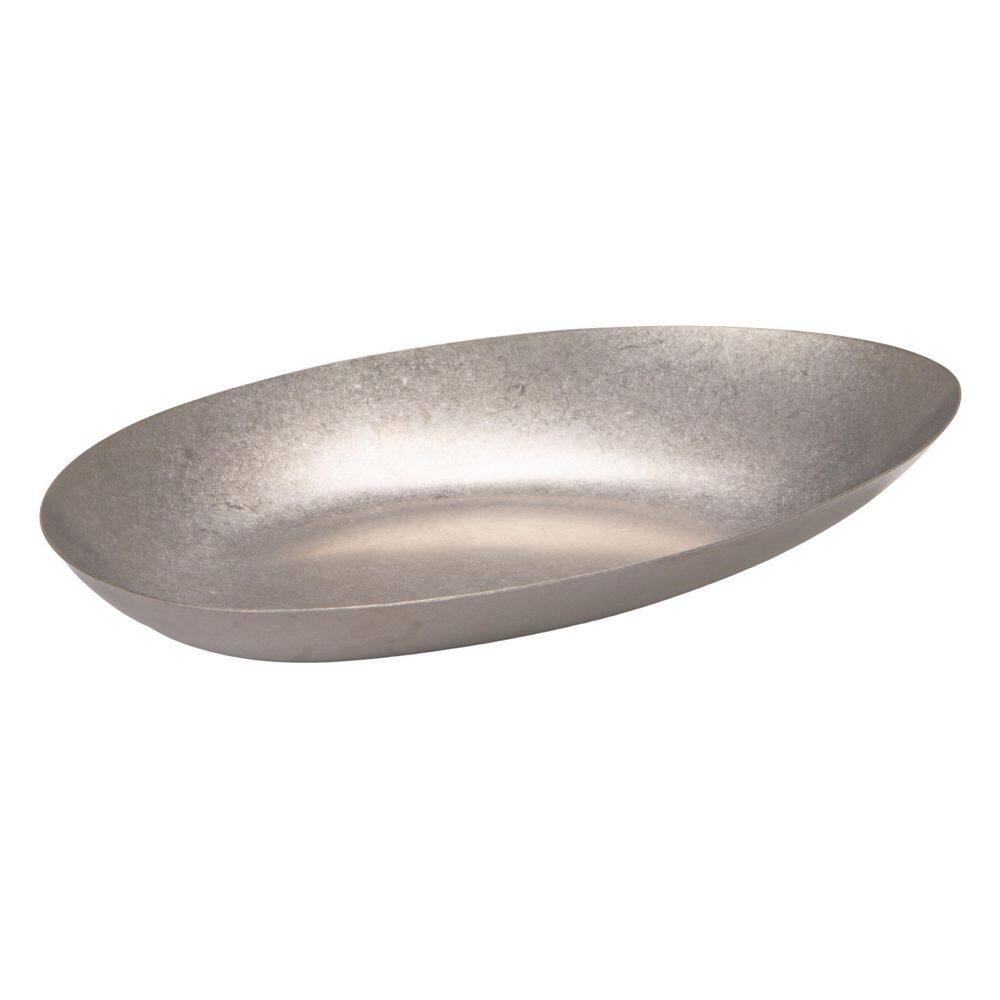 7.9 in. Silver Large Stainless Steel Organic‑Shaped Oval Platter price history on PriceWatchPro