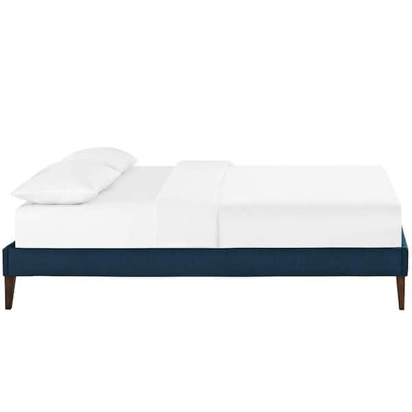 Tessie Azure Full Bed Frame with Squared Tapered Legs